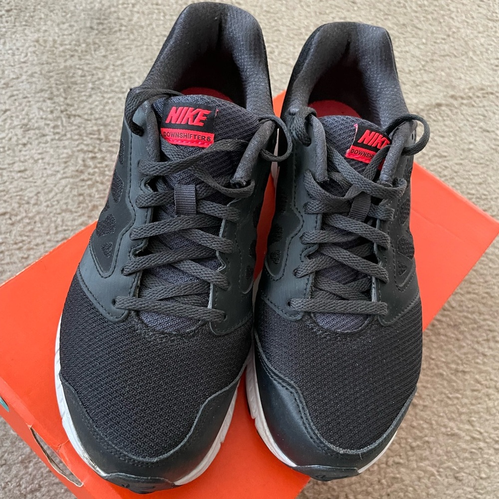 Nike Black and Pink Running Shoes